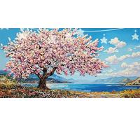Árbol Diamond Painting Historietas Pintura de Diamante, DIY Diamond Art Kits, Cristal de Estrás Pintura por Números, Cuadros Diamantes, Dibujos con Diamantes para Decoración Pared 100x200cm G6-430