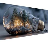 Árbol Diamond Painting Kit Completo, 5D Diamond Painting Bombilla Pintura Diamante Niños DIY Cristal Strass Punto de Cruz Manualidades Puzzle Diamantes Principiante, Decoración Hogar 30x60cm m8-b7