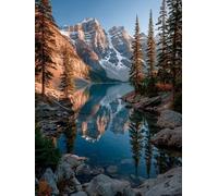 áRbol Diamond Painting, MontañA Nevada 5D Diamond Painting Adultos, DIY Kit Manualidades Adultos, DIY Punto de Cruz Cuadro Diamante, Primavera Deco, Pintura de Diamante Kits, Regalo, 50x70cm 7-4004