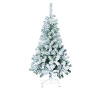 Árbol de Navidad Floqué 150 cm Verde Flocado Blanco
