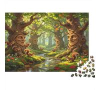 Árbol Espíritus Bosque Encantado Puzzle de 1000 Piezas para Adultos Papel Juego de Puzzle 1000 Piezas Naturaleza Relajación Familia Decoración Regalo 70x50cm/1000pcs