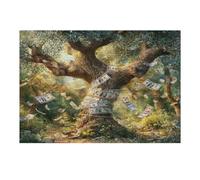 Árbol Euro Puzzles 300 Piezas Obra De Arte Decorativa Premium Árbol del Dinero Rompecabezas Familiar para Adultos DIY Creativo Aliviar Estrés Portátil 300 PCS