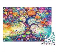árbol Floral Puzzle 1000 Piezas De Cartón Grueso Juego De Rompecabezas En Paquete Anti Estrés Adultos para Actividad para Sobremesa como Regalo Original 38x26cm/1000pcs