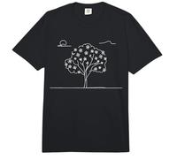 Arbol Flores Line Art Jardinero Comfort Colors Adult Heavyweight T-Shirt