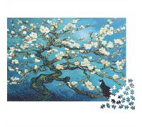 Árbol Florido Puzzle 1000 Piezas De Cartón Grueso Gato Almendro Rompecabezas Anti Estrés Adultos para Actividad Abuelos Y Nietos como Regalo Original 38x26cm/1000pcs