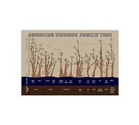 Árbol genealógico del whisky americano Árbol genealógico del whisky americano Letreros de metal Carteles retro de conocimiento científico de barman Bar Pub Placa de decoración de pared para el
