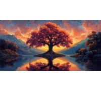 Árbol Grande Diamond Painting 70 x 140 cm, Manualidades Adultos n5w-419