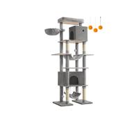 Árbol Grande para Gatos 201 cm de Altura Gris Claro