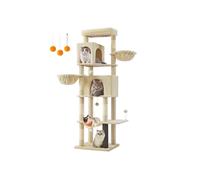 Árbol Grande para Gatos de 190,7 cm de Altura Beige Arena