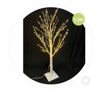 Árbol LED Blanco de 120 cm, 8W de Potencia. Ideal para decoración navideña y para Crear un Ambiente Festivo en Tus Espacios.