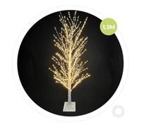 Árbol LED Negro con 10W y 150cm, Ramas en Red; Ideal para Decorar Espacios y Crear ambientación.