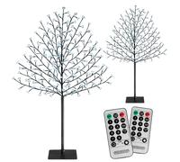 Árbol LED tipo cerezo set de 2 blanco frío 180cm 200 luces