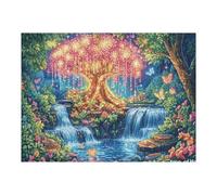 Árbol Luminoso Cascada Bosque Naturaleza Salvaje Puzzle 500 Piezas Juguete Educativo Familiar Interactivo Rompecabezas 3D para Hombres Y Mujeres Construir Maquetas Desafío Intelectual 500 PCS