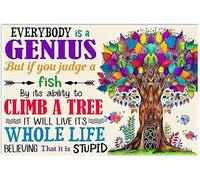 Árbol Maestro Todos Somos Genios Pero Si Juzgas A Un FishAlfombras Suave Felpudos Personalizado Felpudo Entrada para Cocina Casa Pasillo 40 X 297Cm