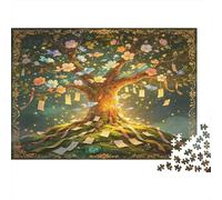 Árbol Mágico del Conocimiento Puzzle de 1000 Piezas Papel para Adultos Bosque Fantástico Juego de Puzzle 1000 Piezas Relajación Concentración Decoración Regalo Nan
