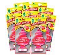 Árbol Magico Mono - Perfume para coche, perfume violeta y Gardenia, aroma fresco y florido, duración hasta 7 semanas, fabricado en Italia, paquete de 10 unidades