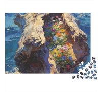 Árbol marchito renace Rompecabezas Pintura Roca Costera Cartón Reciclado 1000 Piezas, Adultos/niños 12+, Descompresión, Decoración Pared, Regalo Personalizado Cumpleaños 70x50cm/1000pcs