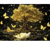 Árbol Mariposa Puzzle 1500 Piezas Adultos, Rompecabezas con Letras en la Parte Posterior - Piezas Que Encajan Perfectamente, Reto de Concentración, Regalo para Mujer y Decor Hogar, 87 x 57 cm w0-833