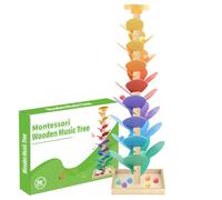 Árbol Musical De Madera - Juego De Aprendizaje De Marble Ball Run - Juguete De Educación Temprana De Madera Para Cognición De Color, STEM, Integración Musical, Tiempo De Juego Para Niños Pequeños De 3