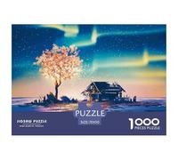Árbol Noche Aurora Cartón Bien Trabajado Actividad De Ocio Divertida, Gran Idea De Regalo para Hombres, Mujeres Y Aficionados 70x50cm/1000pcs