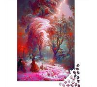 Árbol of Life Puzzle De 1000 Piezas The Árbol of Colorful Life Rompecabezas Hombres Y Mujeres De Madera para Adultos Pintura Entretenimiento Creativo 1000pcs (75x50cm)
