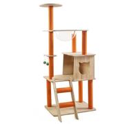 árbol para Gatos, Cama Cerrada Tipo cápsula Espacial for Gatos, con Forma de Bola Colgante y ruidosa, Ideal for Escalar, Descansar entretenerse