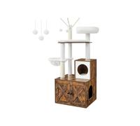 Árbol para Gatos con Arenero Marrón Rústico