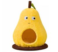 Árbol para gatos con juguetes de peluche y cama suave, diseño de tronco de fruta natural, múltiples columnas de sisal para escalar y rascar