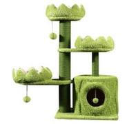 Árbol Para Gatos Cuenta Con Un Poste Para Arañar, Bolas Colgantes y Una Plataforma De Descanso. Con Una Altura De 110 Cm, Es Resistente y Duradero, Lo Que Lo Convierte En Un Regalo Ideal Para Los Gato