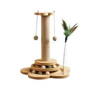 Árbol para Gatos De Sisal: Construido con Madera Resistente Y Cuerda De Sisal Resistente A La Intemperie, Poste Rascador para Interiores para Escalar Gatos | Muebles para Gatos 4 En 1, Poste