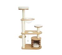 Árbol para gatos Estructura para trepar para gatos, arena para gatos, árbol para gatos, plataforma para cápsula espacial, tabla para rascar para gatos, estante grande para gatos, suministros para