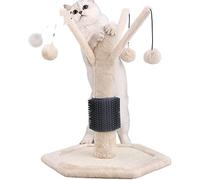 Árbol para Gatos Grandes Torre rascadora para Gatos Marco de Escalada pequeño para Gatos Juguete para Gatos y Gatitos Árbol para Gatos con Cepillo para Frotar Polvos rascadores Cat Vision