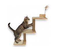 Árbol para Gatos Interior Duna 3 en 1 con Rascadores de Sisal Natural Escalera y Juguete | Estructura Compacta Multinivel para Espacios Reducidos | ALTHEA LIVING