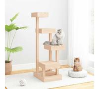 vidaXL Árbol para Gatos Madera Maciza de Pino 45,5x49x103 cm, Torre para Gatos, árbol para Gatos de Madera, Muebles para Gatos, Escalera para Gatos