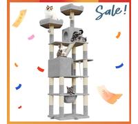 Árbol para gatos Oak & Tea XXL, poste para rascar de 208cm con hamaca para casa y tablero para rascar, seguro para gatos grandes green XXL (208 cm)