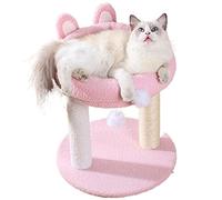 Árbol para gatos para gatos grandes Marco de escalada para gatos Casa de árbol para gatos de tres capas Rascador con orejas de conejo Tablero rascador para gatos lindo con bola de lana de juguete para