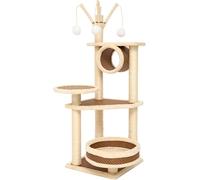 Árbol para Gatos para Gatos Grandes, sisal Trenzado, Marco de Ejercicios para Escalar, Divertida Pelota para Gatos, Pata de Gato, Columna integrada, paraíso para Mascotas, Suministros para Mascotas