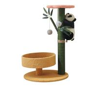 Árbol para Gatos Poste Rascador Árbol De Bambú para Gatos Panda con Forma De Poste Rascador para Gatos De Interior