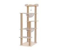 Árbol Para Gatos Poste Rascador Marco De Escalada De Gato De Madera Maciza Torre De Árbol De Gato Multifuncional Cuerda De Cáñamo Poste De Rascado De Gato Perchas De Gato Casa De Gato(40*60*137cm)