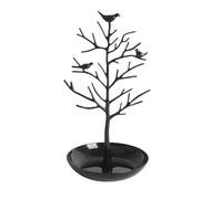 Árbol Para Joyas Soporte de exhibición multifuncional del organizador la joyería aleación con diseño árbol pájaro(HEISE-NIAOSHU)