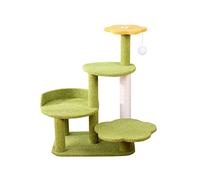 Árbol para trepar para gatos Marco de escalada para gatos verde Tablero para rascar para gatos de cuatro capas Poste para rascar para gatos Nido para gatos Plataforma para saltar Árbol Un juguete para