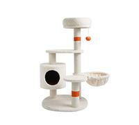 Árbol para trepar para gatos Marco para trepar para gatos, arena para gatos, columna de agarre, uno no ocupa el piso, plataforma de salto, arena para gatos cálida, cuatro estaciones, suministros