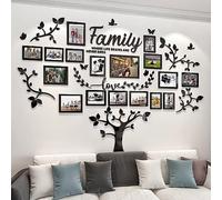 Árbol Pegatinas de Pared 3D Árbol Familia Marcos de Fotos DIY Murales Stickers Decoracion para Salón Habitacion