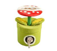 Árbol pequeño para gatos de interior para gatitos de interior, casa de gato piraña, bonita torre para gatos con poste rascador de condominio acogedor