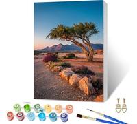 áRbol Pintar por Numeros Adultos con Marco, Paisaje Pintar por Numeros Niños, Paint by Numbers Adult Kit, DIY Manualidades Adultos Kit con Pinceles y Pinturas Acrílicas, Home Decoration 30x40cm 9-5926