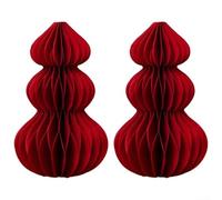 Árbol plegable de papel rojo para festival de primavera, adorno de Año Nuevo chino y decoración navideña de origami, centro de mesa de Año Nuevo Lunar, mesa tradicional de festival (B)