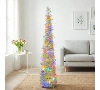 Árbol Pop-up 1,5m Colores Pastel con Luces LED de Colores 5m - Árbol Decorativo Moderno para Pascua y Celebraciones - Decoración de Interior Plegable y Reutilizable