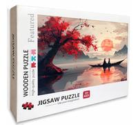 áRbol Puzzle Madera, Bote Puzzle 6000 Piezas Adultos con Compact Box 179x105cm, Rompecabezas Desafiante, DIY Juegos de Rompecabezas Creativos para Hombres Mujeres, Decoración Verano Regalo, 4-8409