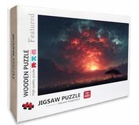 áRbol Puzzle Madera, Flame Puzzle 1000 Piezas Adultos con Compact Box 75x50cm, Rompecabezas Desafiante, Juegos de Rompecabezas Creativos para Hombres Mujeres, Decoración Verano, Regalo niñas, 6-4369