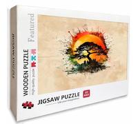 áRbol Puzzle Madera, Sunset Puzzle 6000 Piezas Adultos con Compact Box 179x105cm, Rompecabezas Desafiante, DIY Juegos de Rompecabezas Creativos para Hombres Mujeres, Decoración Verano Regalo, 1-5131